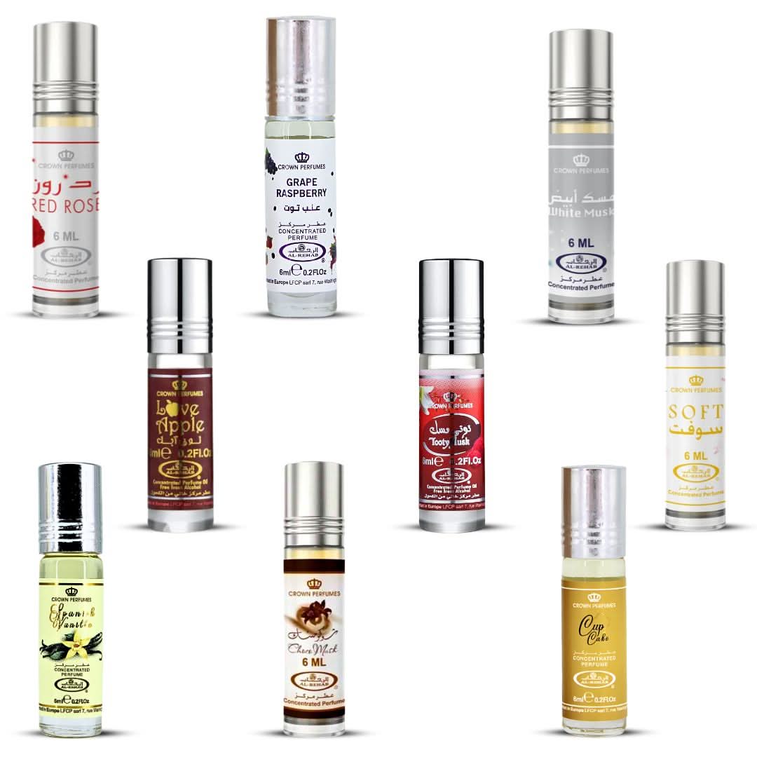 Al Rehab CPO Collection - 6ML (0.2 OZ) Perfume Oils By Al Rehab | A Versatile Collection Of Rich, Gourmand, Fruity, Floral & Musky Scents In Compact Bottles, Perfect For Any Occasion. (Pack of 9) - Intense Oud