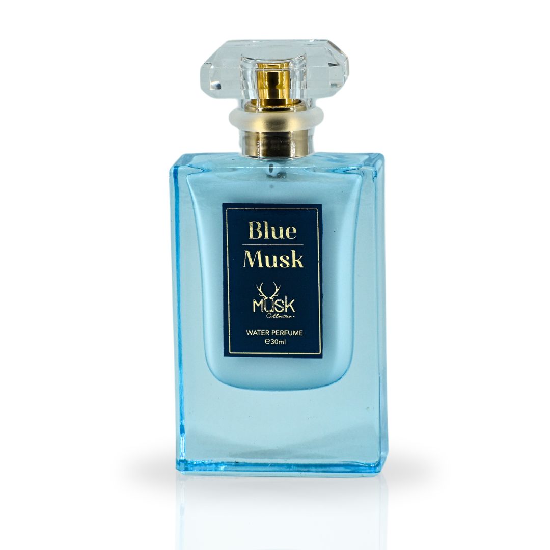 BLUE MUSK WATER PERFUME 30ML (1.01 OZ) By Hamidi | Indulge In Soothing Essence Of This Powdery Floral Fragrance. - Intense Oud