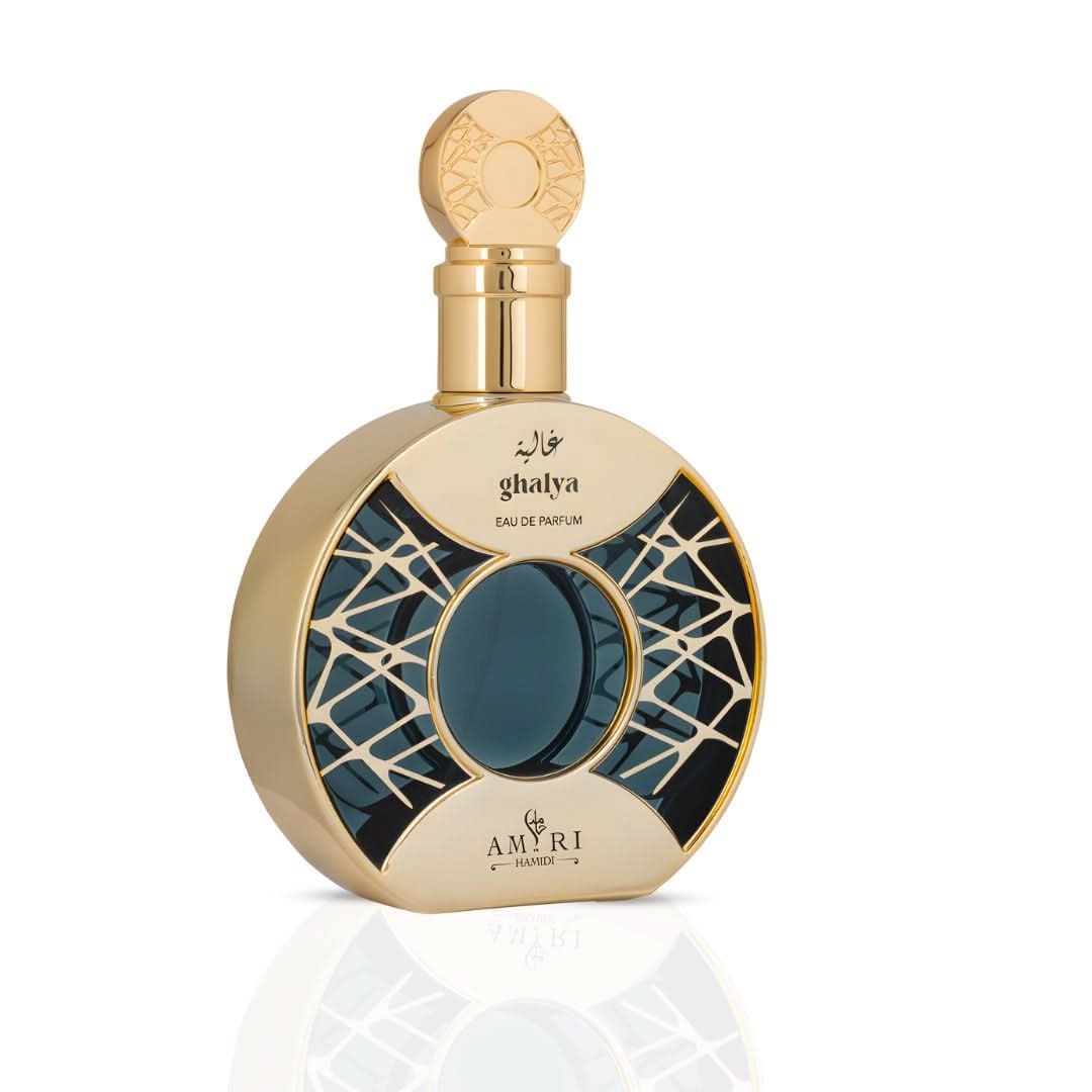 Hamidi Ghalya Amiri Eau de Parfum Spray 100ml bottle with elegant packaging and a sleek, stylish design.