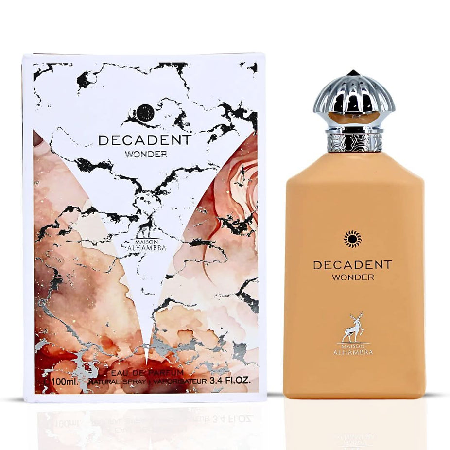Maison Alhambra Decadent Dream and Wonder Eau de Parfum bundle with two 100ml spray bottles, elegant perfume packaging.