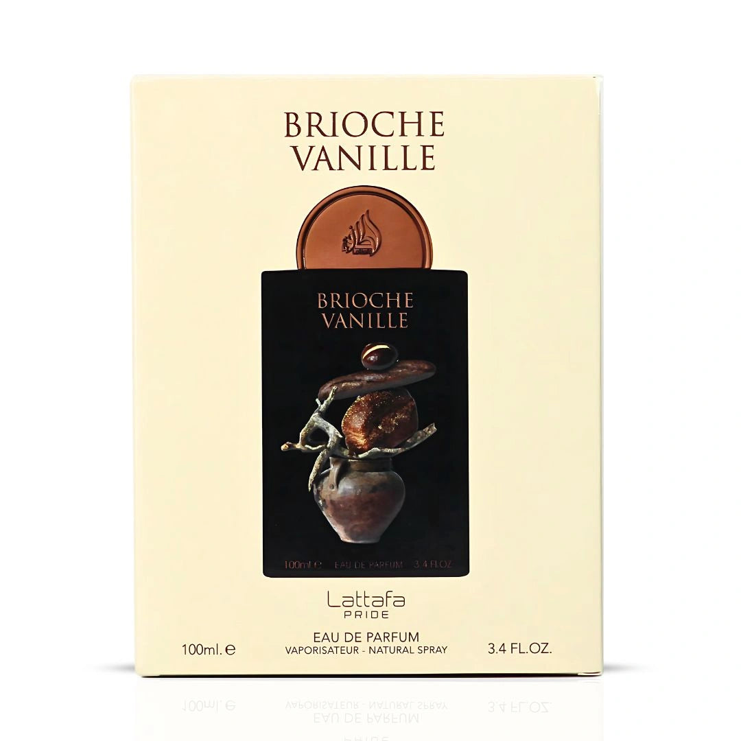 Brioche Vanille Eau de Parfum Spray 100ml (3.4 oz) by Lattafa Pride | Gourmand Warmth With A Floral-Wooded Twist - Intense Oud