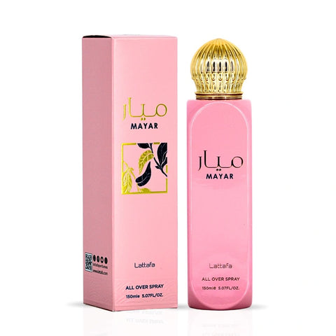 Mayar Eau de Parfum Spray 100ml (3.4 oz) & All Over Spray 150ml (5.07 oz) by Lattafa | Fresh In Every Spray (Bundle) - Intense Oud