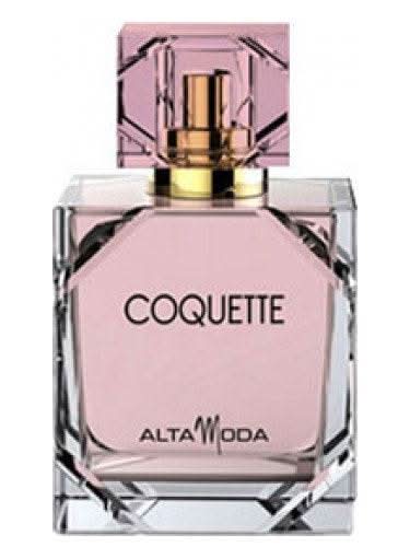 Alta Moda Coquette Women EDT 90ml bottle in a velvet pouch, showcasing the elegant perfume packaging and luxurious design.