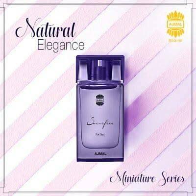Ajmal Sacrifice For Her CPO concentrated perfume oil in a 10ml bottle, featuring elegant packaging and a luxurious fragrance.