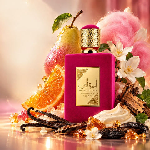 Ameerat Al Arab, Prive Rose & Sugar Crown Eau de Parfum Spray 100ml (3.4 oz) by Asdaaf (Bundle)