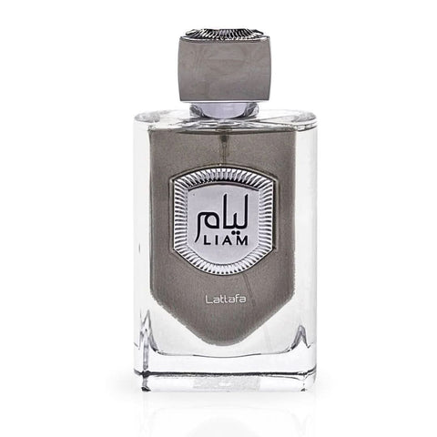 AUCTION Liam Grey Eau de Parfum Spray 100ml (3.4 oz) by Lattafa (Velvet Pouch)