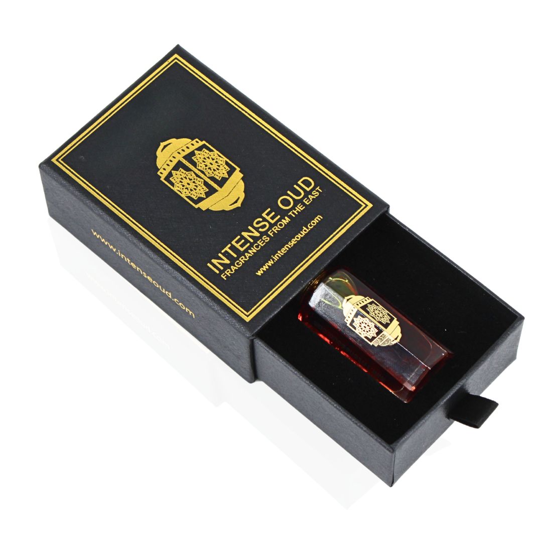 Gold Saffron Perfume Oil 12ML (0.40 OZ) With Black Gift Box By Intense Oud | Exotic Saffron, Rich Amber & Sweet Vanilla. - Intense Oud