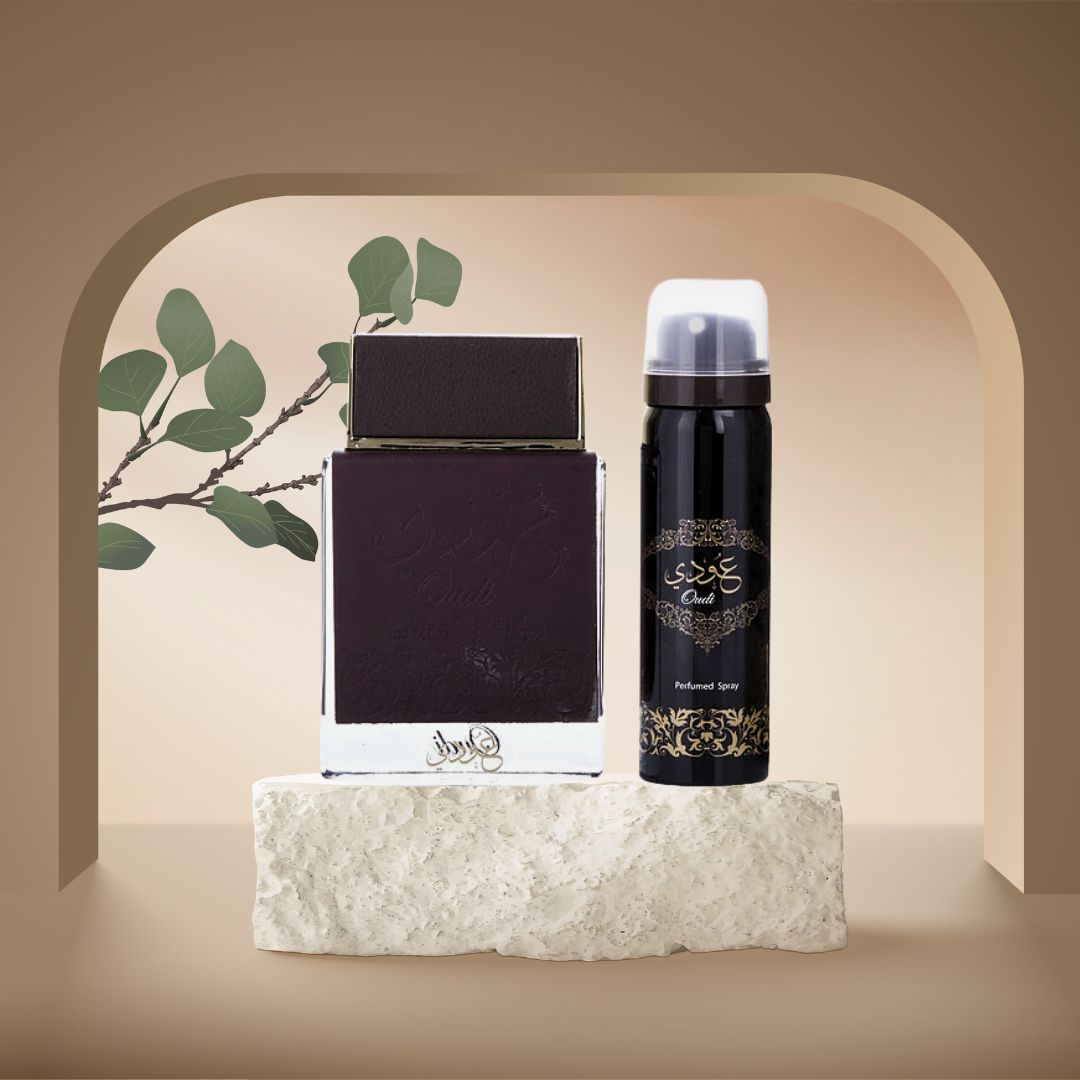 Oudi EDP Spray 100ML (3.4 OZ) With DEO 50ML (1.7 OZ) By Ard Al Zaafaran |  Long Lasting, Luxurious, Captivating Fragrance. - Intense Oud