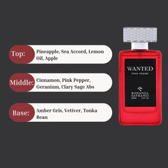 Wanted Pour Homme EDP Spray 100 ML (3.4 OZ) by Bonanza Satrangi - Intense Oud