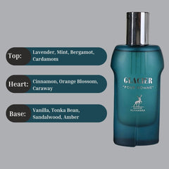 Glacier Pour Homme Eau De Parfum Spray 100ML (3.4 OZ) By Maison Alhambra | Long Lasting, Fresh, Spicy, Luxurious Fragrance. - Intense Oud