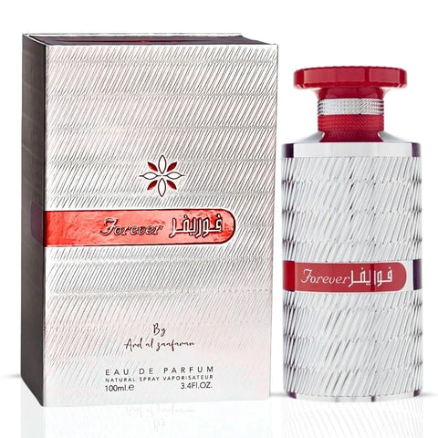 Bundle of Lattafa Eau de Parfum sprays featuring Pink Blush & Forever Silver by Ard Al Zaafaran and Niche Emarati Taraf, 100ml each.