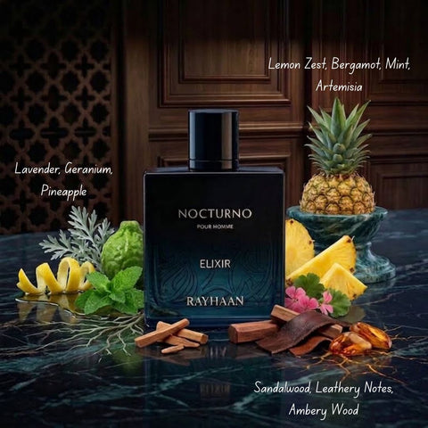 Rayhaan Nocturno Elixir Eau de Parfum Spray 100ml (3.4 oz) by Rayhaan