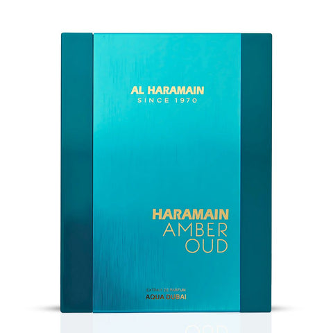 Amber Oud Aqua Dubai Extrait De Parfum Spray 75ML (2.5 OZ) By Al Haramain | A Fusion Of Bergamot, Fruits & Amber Grounded By Musk, Leaving A Exotic Trail. - Intense Oud