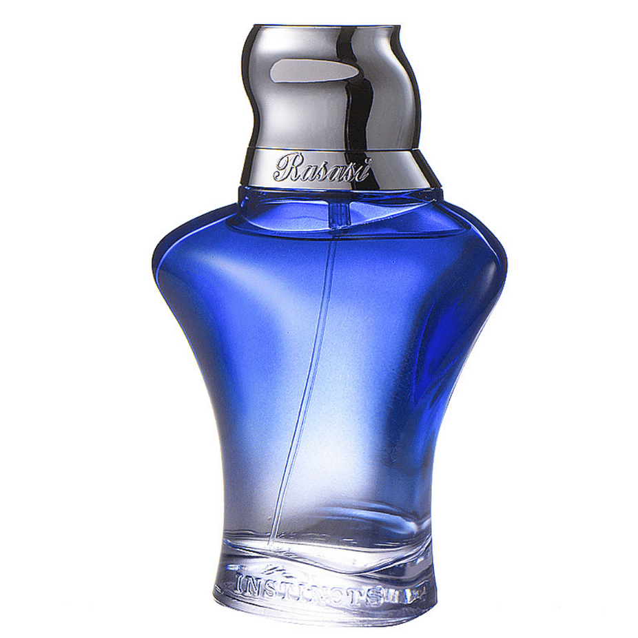 Rasasi Instincts for Men Eau de Parfum bottle, 90 ml, with sleek black and silver packaging and a modern fragrance label.