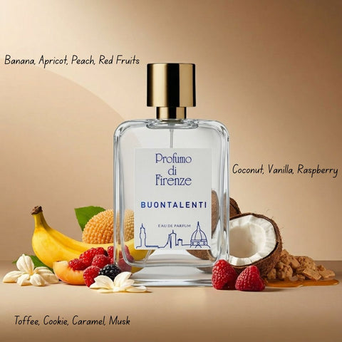 Profumo di Firenze Buontalenti Eau de Parfum spray 100ml bottle with elegant packaging and floral design.