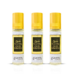 Oud Romancea Perfume Oil (PACK OF 3) - 10Ml (0.34oz) by Ard Al Zaafaran - Intense Oud