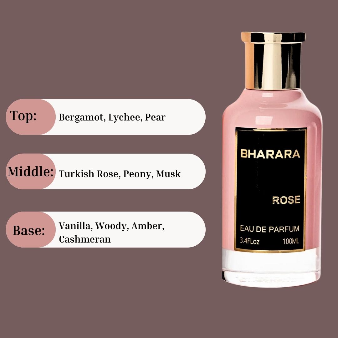 Bharara Rose EDP Spray 100ML (3.4 OZ) by BHARARA | Long Lasting, Luxurious, Floral, Timeless Fragrances. - Intense Oud