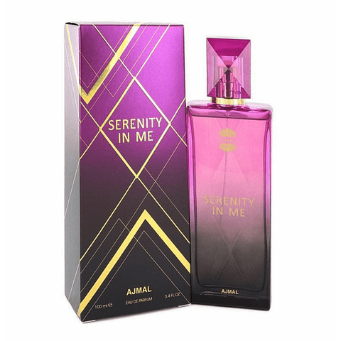 Serenity in Me for Women Ajmal EDP 100ml perfume bottle with elegant floral design and soft pink accents.