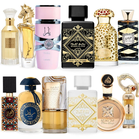 LATTAFA PREMIUM COLLECTION - 100ML (3.4 OZ) Eau De Parfum Sprays By Lattafa | Long Lasting, Exquisite, Exotic Scents. (PACK OF 12) - Intense Oud