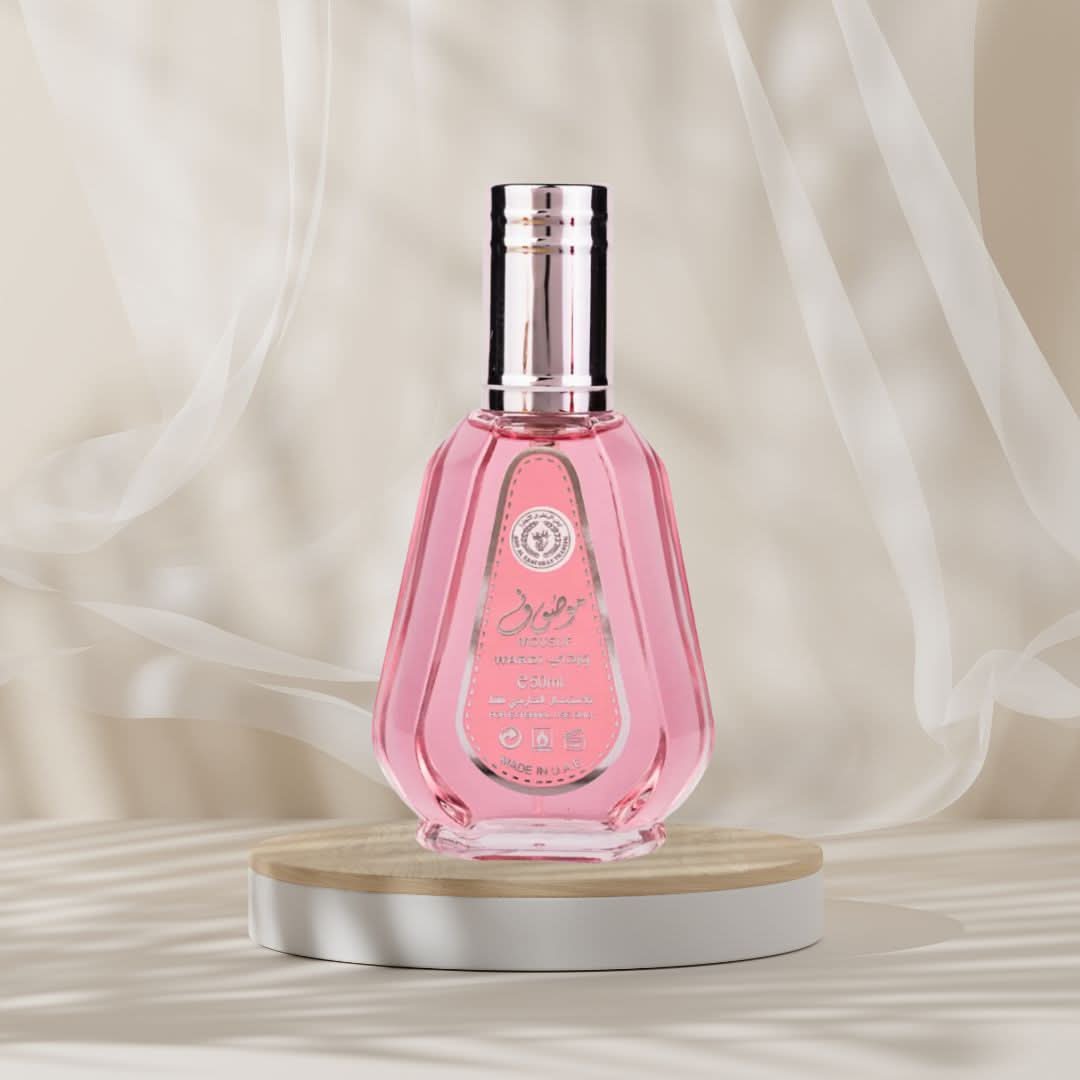 Bundle of two Yara & Mousuf Wardi Eau de Parfum sprays by Ard Al Zaafaran, featuring 50ml bottles with elegant fragrance bottles.
