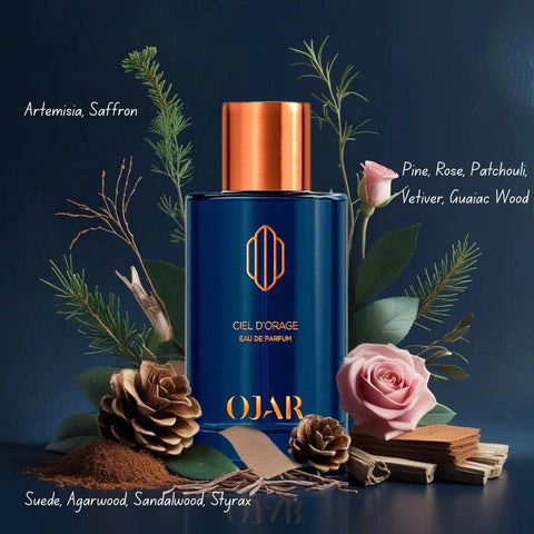 Ojar Ciel D'Orage Eau De Parfum Spray 100ml bottle with elegant packaging and a sleek, modern design.