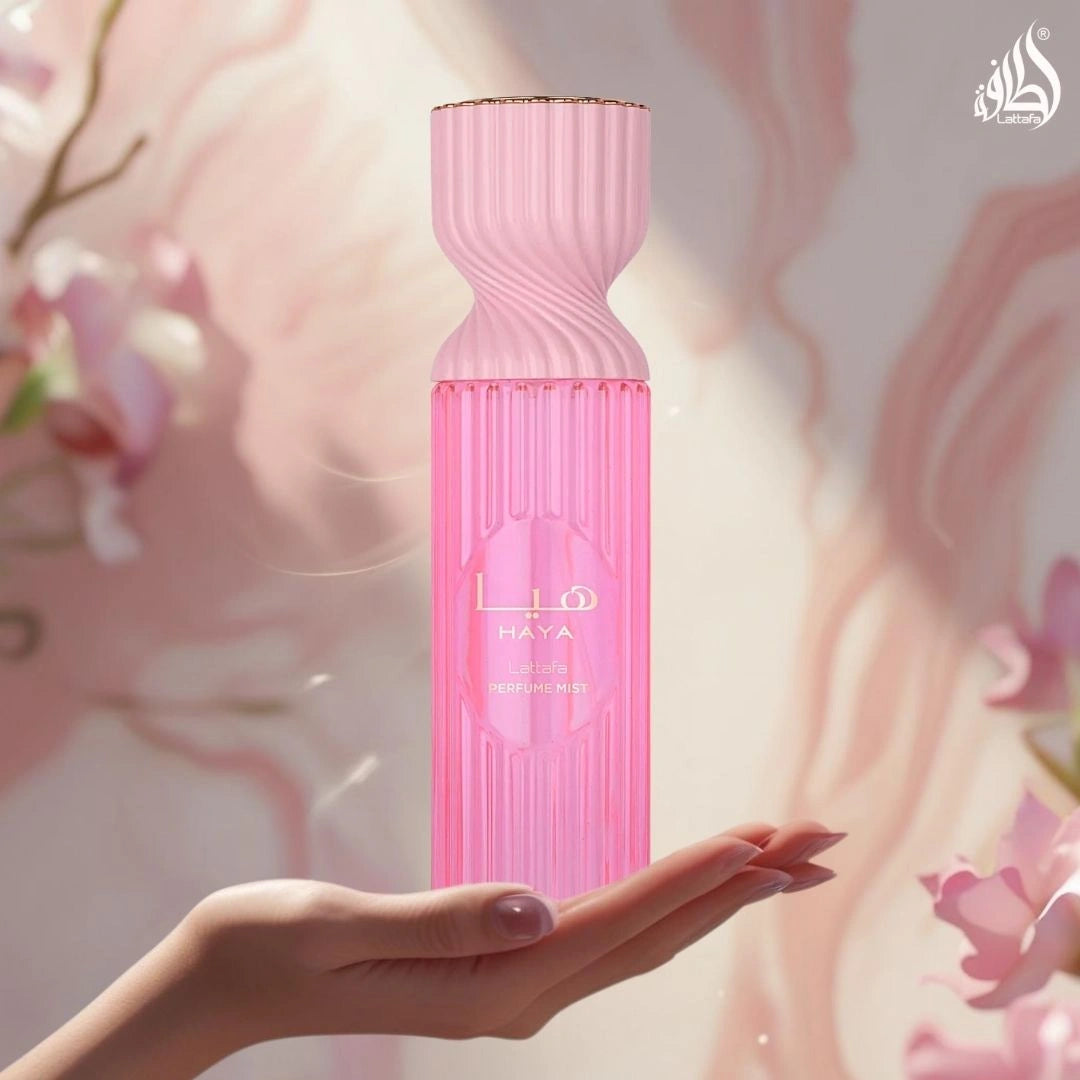 Haya Perfume Mist 250ml (8.4 oz) by Lattafa | Where Glamour Meets Grace - Intense Oud