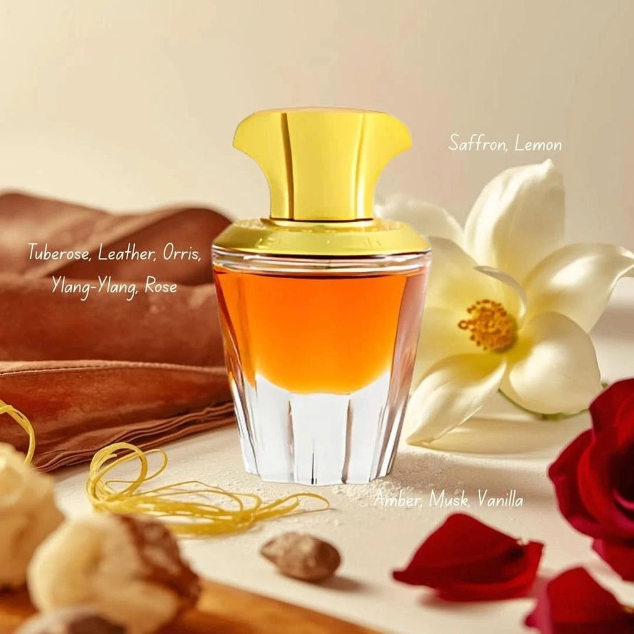Rasasi Zakerat Al Sharq Kunooz concentrated perfume oil 20ml in a sleek glass bottle with a black cap.