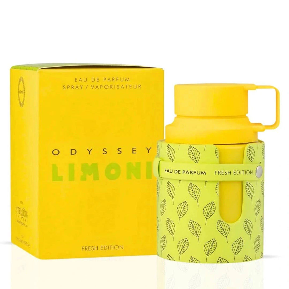Armaf Odyssey Mandarin Sky and Limoni Eau de Parfum sprays in a 100ml bundle, showcasing elegant bottles with citrus-inspired designs.