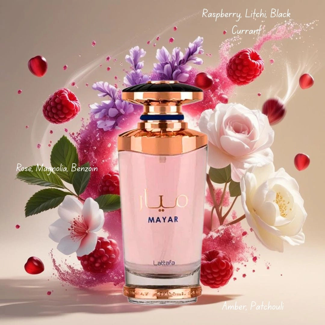Mayar Eau de Parfum Spray 100ml (3.4 oz) & All Over Spray 150ml (5.07 oz) by Lattafa | Fresh In Every Spray (Bundle) - Intense Oud