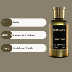 Bharara Niche Femme EDP Spray 100ML (3.4 OZ) by BHARARA | Long Lasting, Fruity, Sensual, Feminine Scents. - Intense Oud