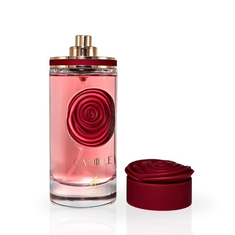 Maison Alhambra Camille for Women Eau de Parfum spray 100ml bottle with elegant design and floral accents.