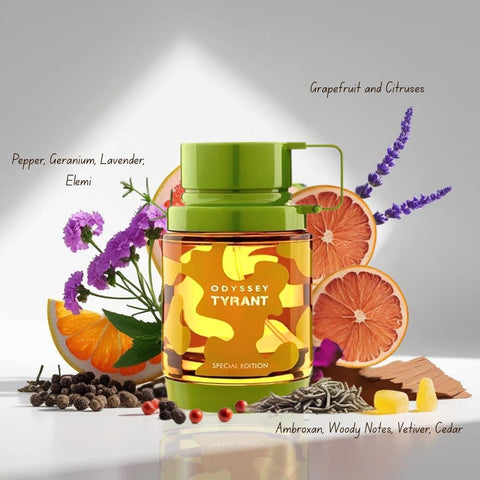 Odyssey Tyrant Special Edition Eau de Parfum Spray 100ml (3.4 Oz) by Armaf | Bold Citrus Meets Aromatic Warmth - Intense Oud