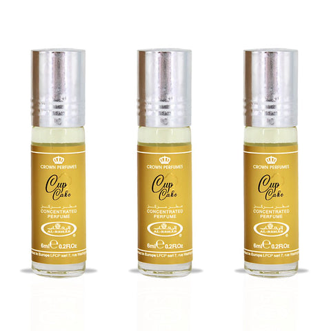 Cupcake Perfume Oil CPO 6ML (0.2 OZ) By Al Rehab | Citrus, Creamy Vanilla & Amber For A Cozy, Sweet Finish. (Pack Of 3) - Intense Oud