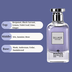 Sillage Pour Homme EDP Spray 100ML (3.4 OZ) by Bonanza Satrangi | Long Lasting, Citrusy, Floral, Musky, Woody Fragrance. - Intense Oud