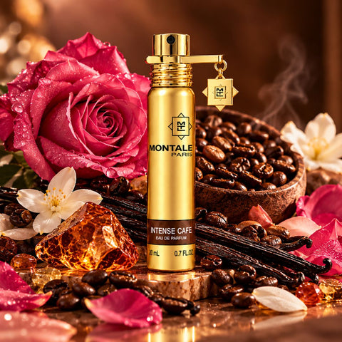 Viral Gourmand Travel Fragrance Set — Lucky Candy, Roses Musk & Intense Café 20ml Eau de Parfum Sprays by Montale