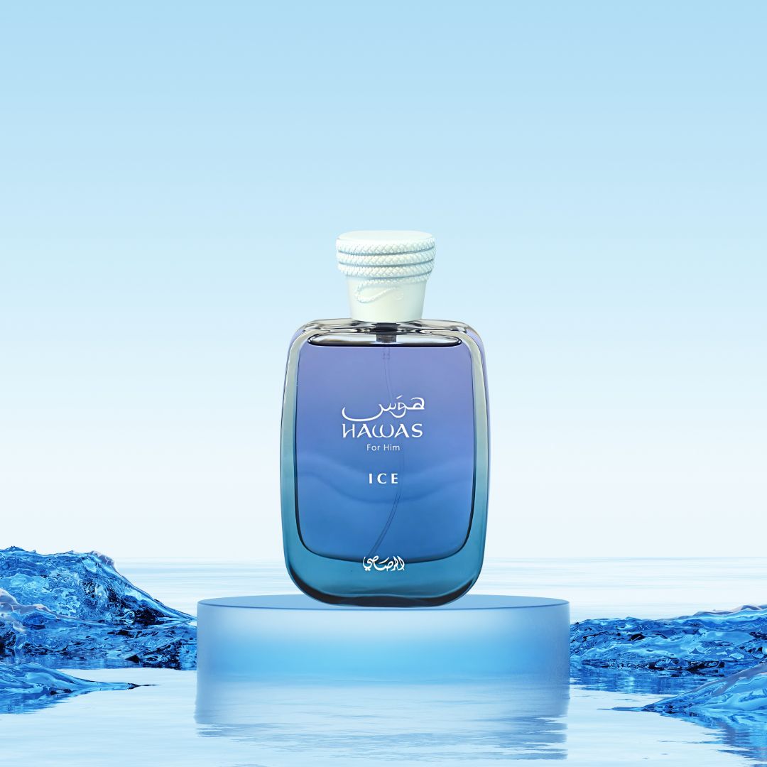 Hawas Ice For Him & Hawas Fire Eau De Parfum Sprays 100ML (3.4 OZ) By Rasasi | Fresh, Bold & Fiery Fragrances For A Lasting Impression. (ICE N FIRE BUNDLE) - Intense Oud