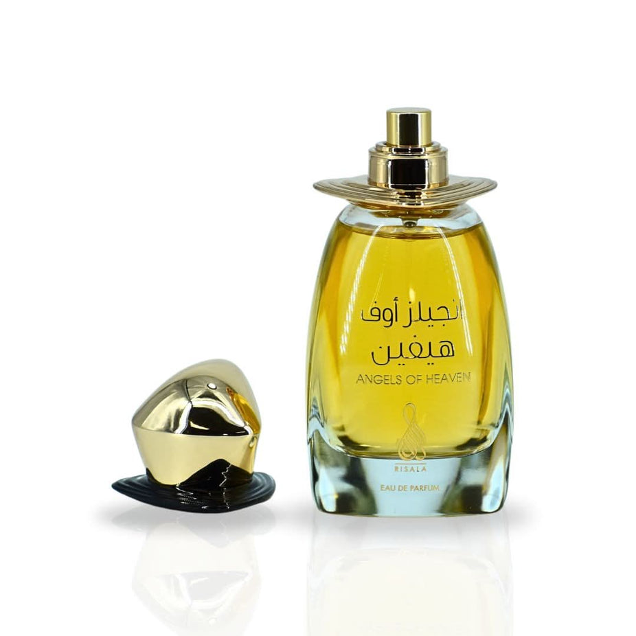 RISALA Angels Of Heaven EDP spray 100ML, elegant glass bottle with floral and spicy scented perfume for women.