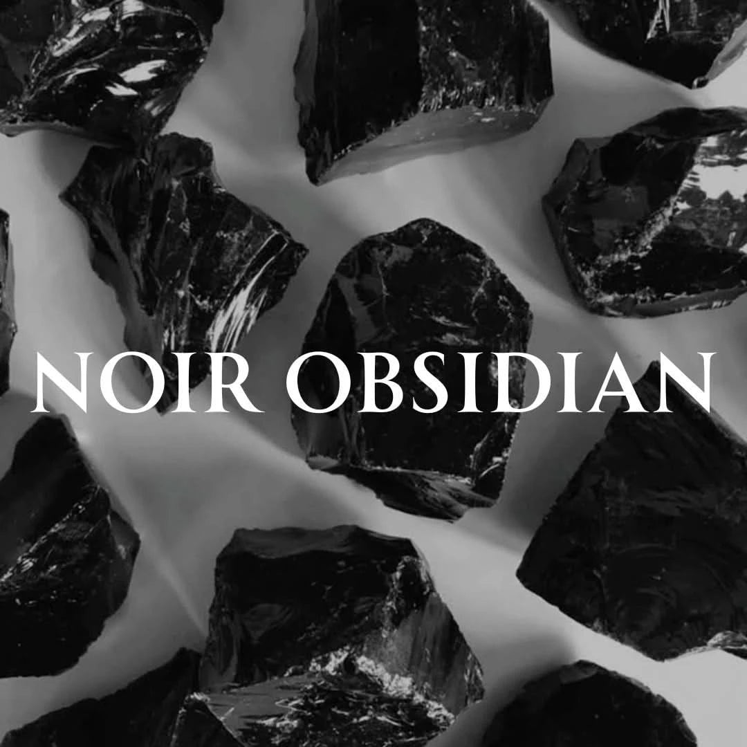 Noir Obsidian Eau de Parfum spray by Rimal Collection, 100ml bottle with a sleek black and silver design