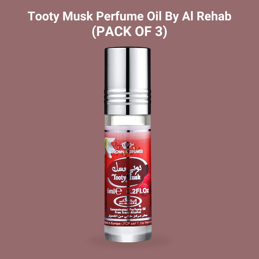 Tooty Musk 6ml (0.2 OZ) Perfume Oil By Al Rehab (PACK OF 3) - Intense Oud