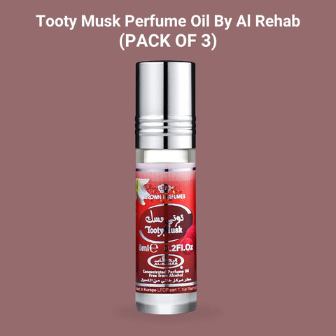 Tooty Musk 6ml (0.2 OZ) Perfume Oil By Al Rehab (PACK OF 3) - Intense Oud