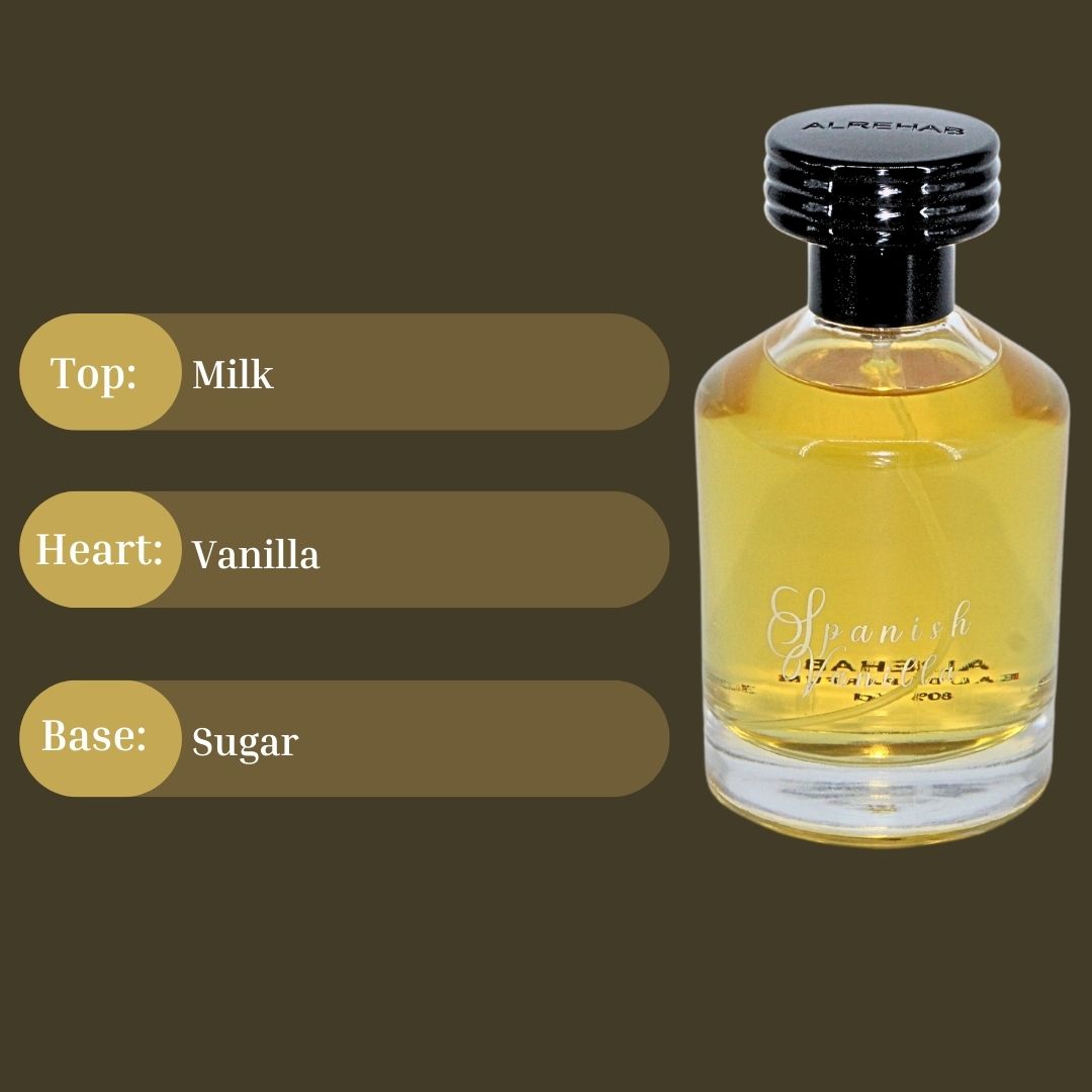 Spanish Vanilla EDP Spray 100ML (3.4 OZ) By Al Rehab | A Luxurious Soft, Sweet Vanilla Fragrance. - Intense Oud
