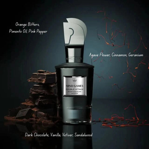 Mind Games Double Attack Extrait de Parfum 100ml bottle, elegant packaging for this luxurious EDP fragrance.