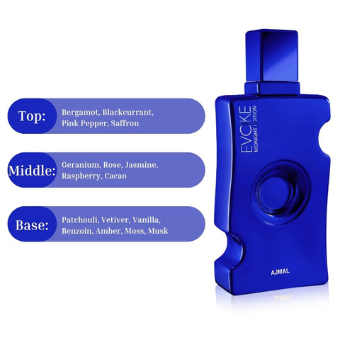 Evoke Midnight Edition For Her 75ML (2.5 OZ) by AJMAL | Long Lasting, Luxurious, Timeless Scents. - Intense Oud