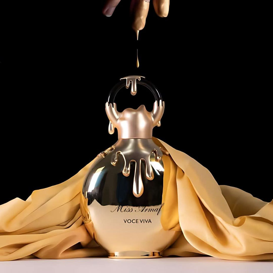 Armaf Miss Armaf Voce Viva EDP perfume bottle, feminine fragrance, 100ml spray, elegant design, showcasing the perfume's stylish packaging.