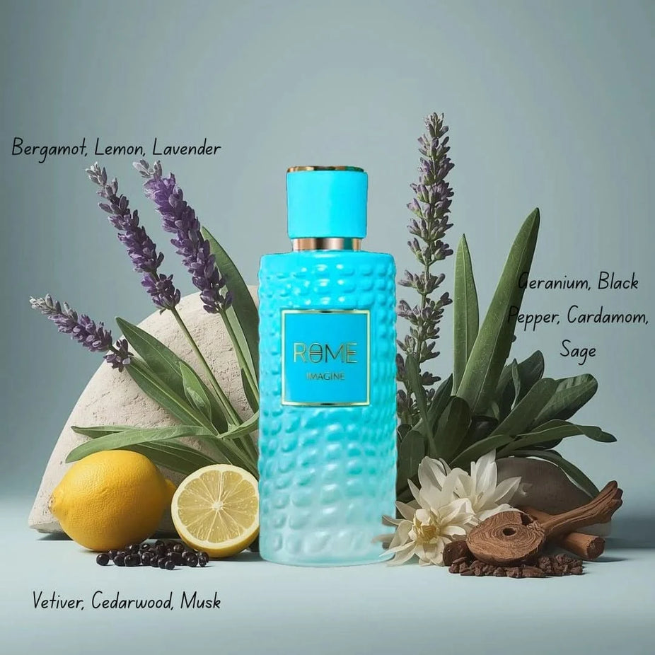Rome Imagine Eau De Parfum Spray by Mast Perfume, 100ml bottle with sleek design and elegant packaging.