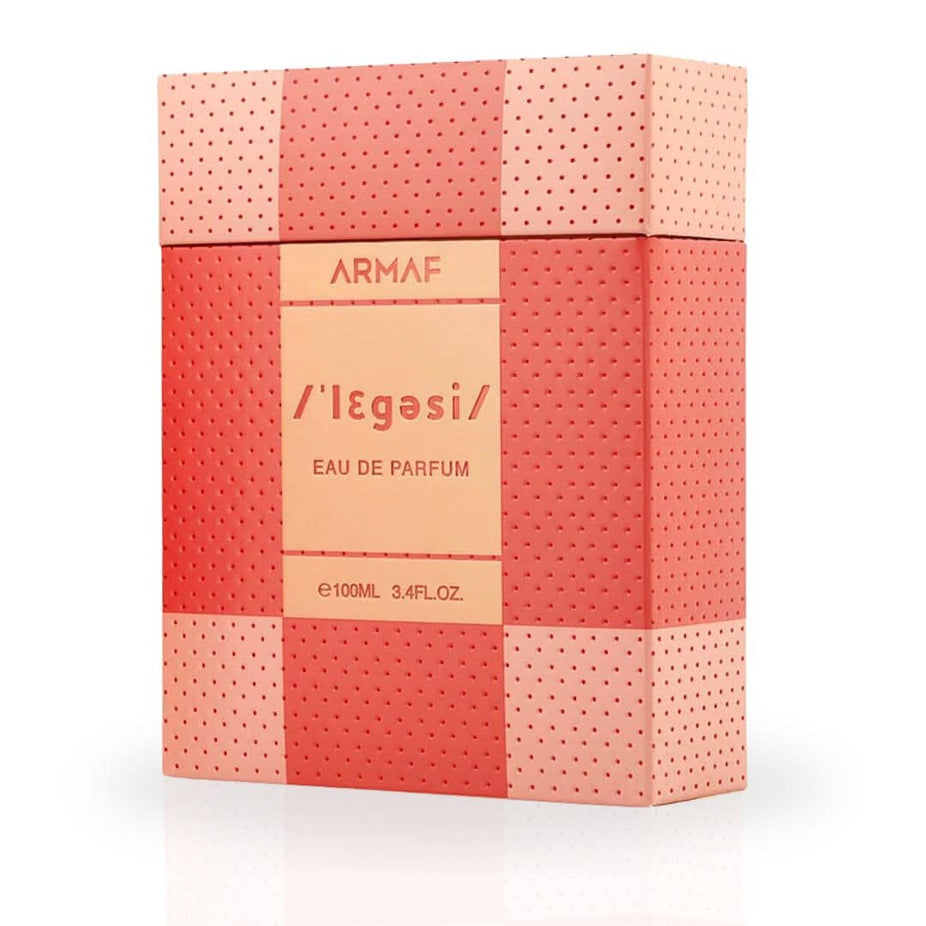 Legasi Pour Femme EDP spray by Armaf, 100ml, featuring a sleek perfume bottle with a refreshing, floral feminine fragrance.