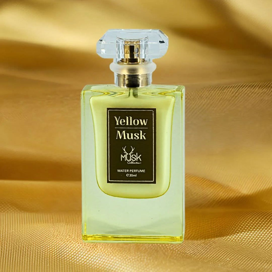 Bundle of Intense Oud Nebras Eau de Parfum spray and Yellow Musk water perfume by Hamidi, featuring elegant bottles.
