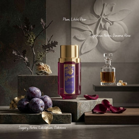 Plum Liquor Eau de Parfum Spray 100ml (3.4 oz) by Paris Corner (Velvet Pouch)