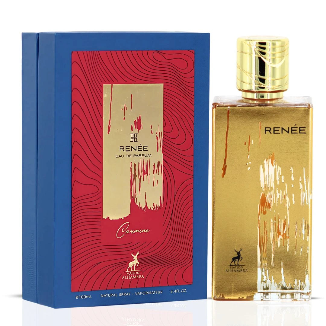 Niche Emarati Al Narjis & Queen of Arabia by Lattafa, Renee Carmine by Maison Alhambra - Eau de Parfum Sprays 100ml | Citrusy, Sweet, Floral & Fruity (Golden Bundle) - Intense Oud