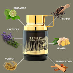 Odyssey Wild One Pour Homme EDP Spray 60ML (2.02 OZ) By Armaf | Long Lasting, Exquisite Fragrances, Signature Parfums. - Intense Oud